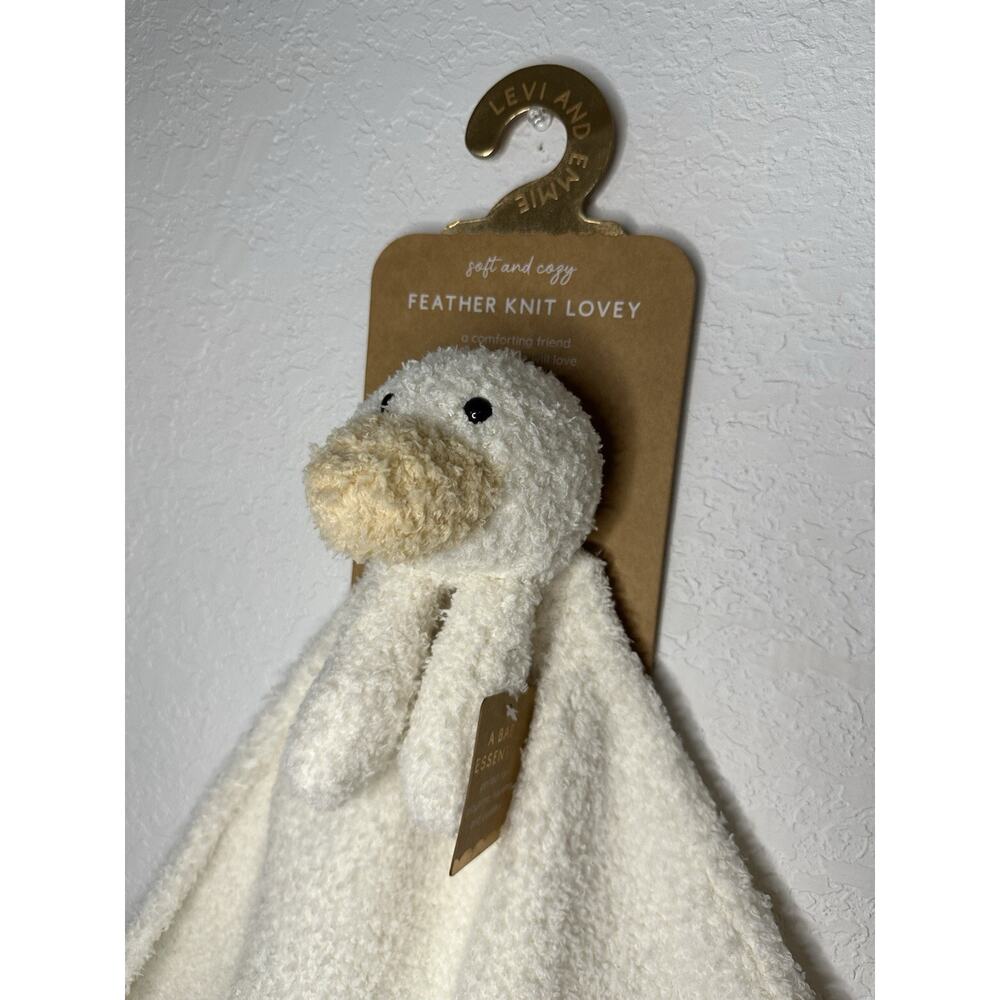 Levi Emmie Plush White DUCK GOOSE Baby Lovey Security Blanket SL Home Fashions - Picture 3 of 6